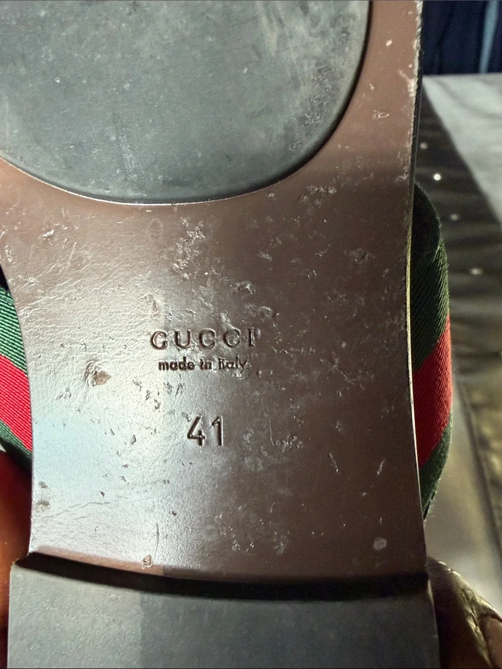 Like new Gucci Web thong sandal sz 41 - Picture 5 of 5
